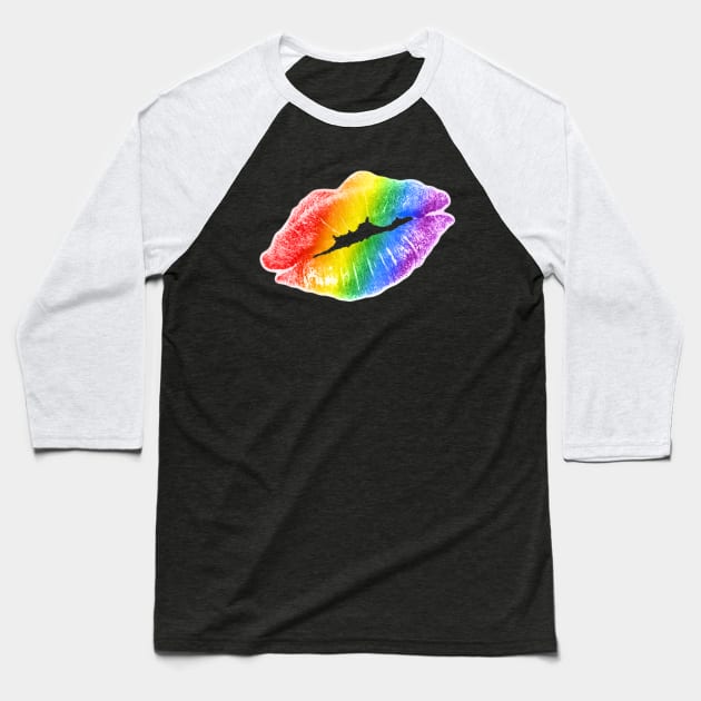 Pride Month Lovely Lips Baseball T-Shirt by Peter the T-Shirt Dude